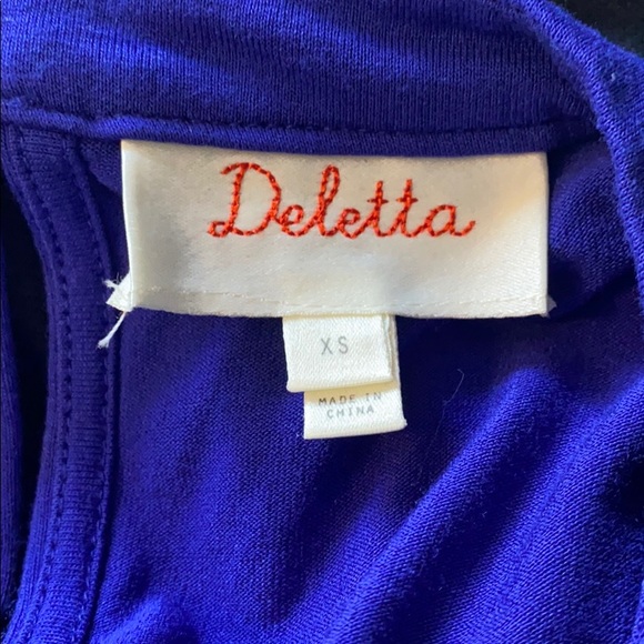 Anthropologie peplum blouse , Deletta sleeveless, blue, pleated - Picture 5 of 6